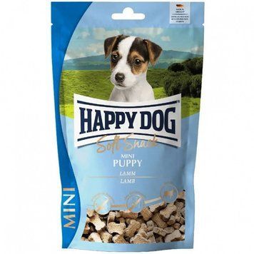 Ласощі Happy Dog Soft Snack Mini Puppy для цуценят зі смаком ягнятини та рису, 100 г 73445 фото