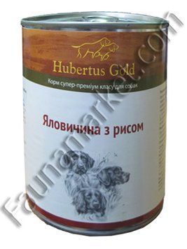 Hubertus Gold консерва для собак яловичина з рисом-800г 24259 фото