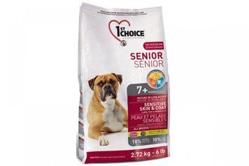 1st Choice Senior Sensitive Skin&Coat Сухой корм для собак старше 7 лет с ягненком и рыбой 10 таблеток (1тб/35кг) 57531 фото