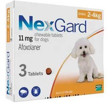 Nexgard (Нексгард) - таблетки для собак от блох и клещей "S" 2-4кг Малиновый 36623 фото