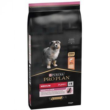 Pro Plan Puppy Medium Sensitive Skin Optiderma - корм для цуценят середніх порід з лососем та рисом 12 кг 63385 фото