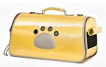 Сумка для тварин голограма шкіра 522725 см Жовта 60982 фото