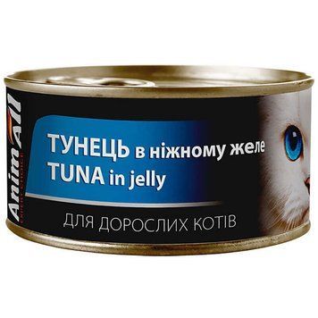 AnimAll шматочки тунця в желе вологий корм для дорослих кішок 85 г 80228 фото