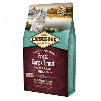 Carnilove Sterilised for Adult з коропом та фореллю сухий корм для стерилізованих кішок 2 кг 77872 фото