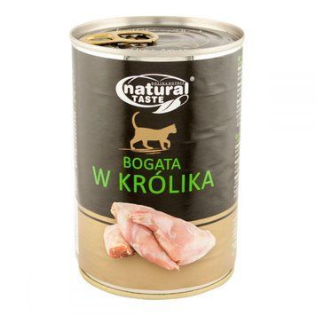 Консерва для котів Dolina Noteci Natural Taste Cat м'ясні шматочки з кроликом в соусі 400г (55948) 55948 фото