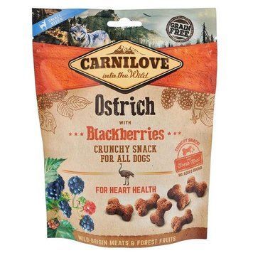 Ласощі Carnilove Crunchy Ostrich with Blackberries &mdash; беззернове для собак усіх порід із м'ясом страуса та 73744 фото