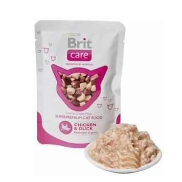 Brit Care Cat pouch з куркою і качкою 80г 31849 фото