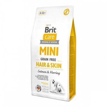 Brit Care Mini Hair & Skin корм для малих порід собак 2 кг + 2 павуча Brit Care Dog Mini Fillet 62528 фото
