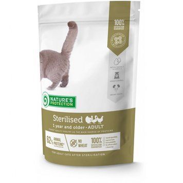 Natures Protection Sterilised Adult food for cats м'ясо птиці сухий корм для дорослих стерилізованих кішок 78545 фото