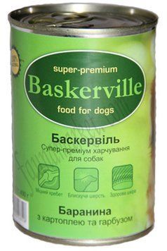 Baskerville консерви для дорослих собак Баранина з картоплею і гарбузом-800г 23193 фото
