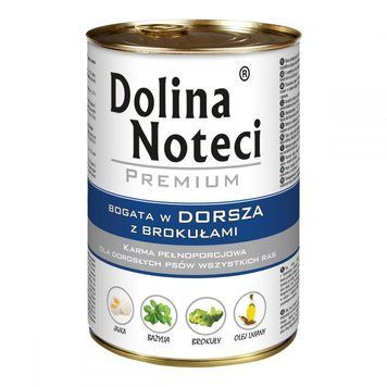 Dolina Noteci Premium Dog консерви для собак з тріскою і брокколі (65%) 300670-400г 67415 фото