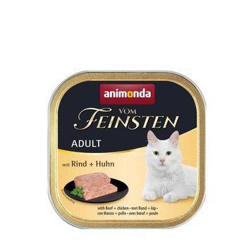 Animonda Vom Feinsten Adult with Beef + Chicken Консерва для котов говядина и курица 40 мг (20-40 кг) 77378 фото