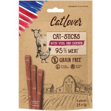 Лакомства Catlover для кошек с телятиной и курицей 5шт 2,72 кг 71687 фото