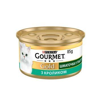 Gourmet Gold кусочки в паштете для кошек с кроликом, 85 г 500г (весовка) 18219 фото