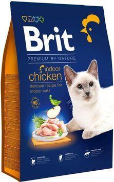 Brit Premium by Nature Cat Indoor для дорослих кішок, що живуть у приміщенні з куркою 8 кг 71225 фото