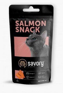 Лакомство SAVORY для кошек гурман с лососем 60 гр 350 г 74337 фото