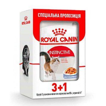 Royal Canin Instinctive консервований корм для кішок віком від 1 року (смачки в желе) Акція 4 шт. 74235 фото