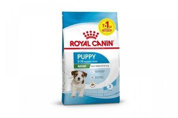 АКЦІЯ Royal Canin Mini Puppy сухий корм для цуценят дрібних порід 7+1 кг 79430 фото