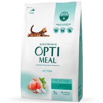 АКЦІЯ -18 Optimeal Kittens з куркою сухий корм для кошенят 1,5 кг 78274 фото