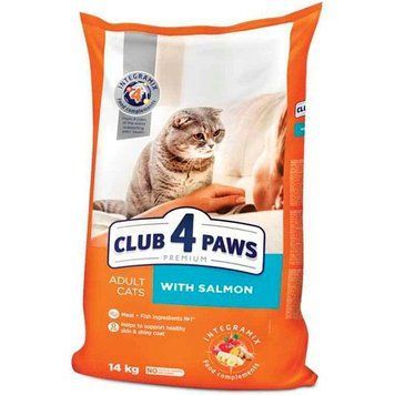 Club 4 Paws (Клуб 4 лапы) Premium Adult Cat Salmon Сухой корм для котов с лососем Линимент по Вишневскому 90г (наружно, антисептик), Бровафарма 39111 фото