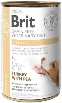 Brit VetDiets вологий Корм для собак при нирковій недостатності індичка і горох 400 г 68792 фото