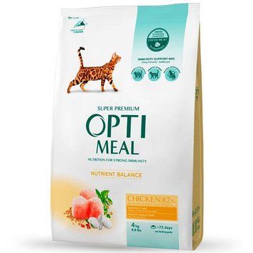 АКЦІЯ -18 Optimeal Adult Cat Chicken з куркою сухий корм для дорослих кішок 1,5 кг 78272 фото