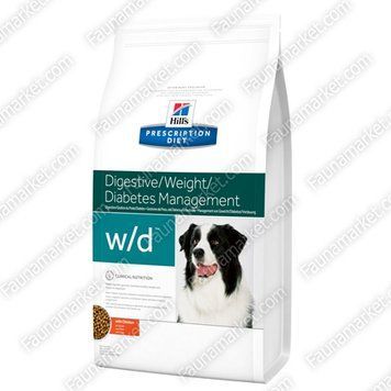 Hill's (Хиллс) Prescription Diet w/d Diabetes Care Лечебный корм для собак при сахарном диабете и избыточном весе c курицей, 1,5 кг 52*40*11 см. 18829 фото